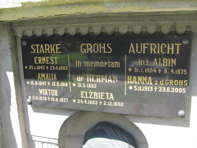 Ernest Starke 1847 Bielsko-Biała ewangelickie - Grobonet - Wyszukiwarka osób pochowanych