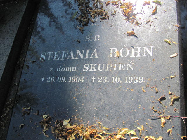 Stefania Bóhn 1904 Bielsko-Biała ewangelickie - Grobonet - Wyszukiwarka osób pochowanych