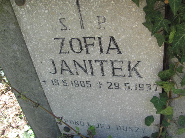 Zofia Janitek 1905 Bielsko-Biała ewangelickie - Grobonet - Wyszukiwarka osób pochowanych