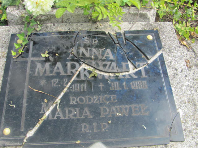 Anna Markwart 1911 Bielsko-Biała ewangelickie - Grobonet - Wyszukiwarka osób pochowanych