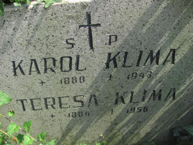 Karol Klima 1879 Bielsko-Biała ewangelickie - Grobonet - Wyszukiwarka osób pochowanych