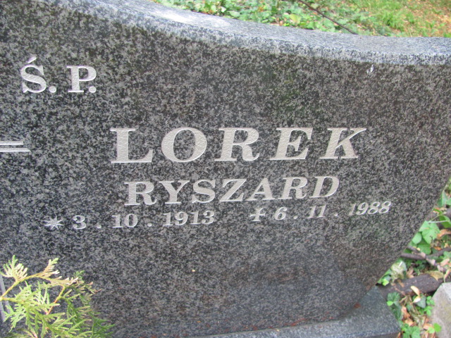 Ryszard Lorek 1913 Bielsko-Biała ewangelickie - Grobonet - Wyszukiwarka osób pochowanych