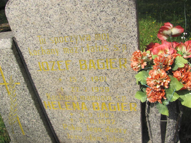 Józef Bagier 1901 Bielsko-Biała ewangelickie - Grobonet - Wyszukiwarka osób pochowanych
